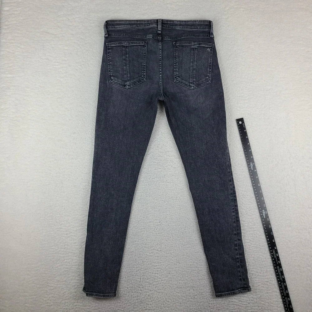 Rag & Bone Jeans Womens 31x30 Black Opal Cate Mid Rise Skinny Medium Wash Denim